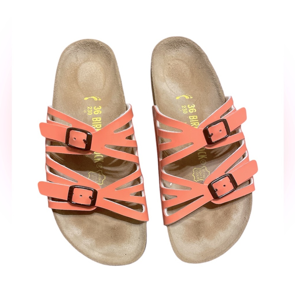Birkenstock Women’s Coral Leather Sandals Size 36 Sandals Slip on Fashion Design